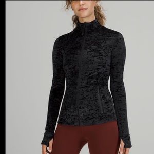 Lululemon, Black Velour Jacket. Sz 18